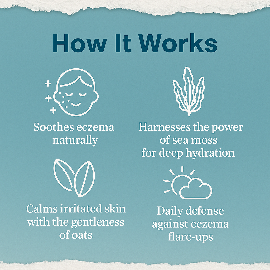 Natural Eczema & Psoriasis Relief Cream – Sea Moss & Oatmeal