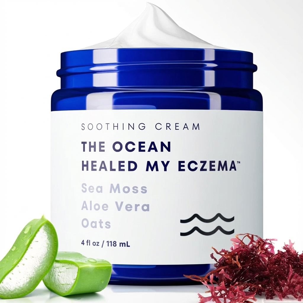 Natural Eczema & Psoriasis Relief Cream – Sea Moss & Oatmeal
